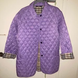 Authentic burberry quilted jacket purple
